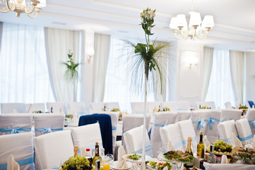 Beautiful wedding set decoration in the outdoor ceremony.