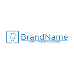 Dental logo icon vector. Simple design on white background.