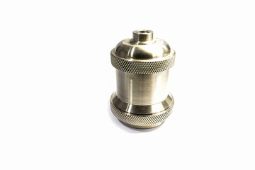 Dark silver metallic E27 lamp holder