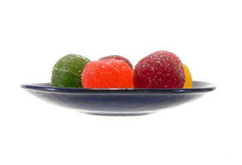 color marmalade isolated on white background