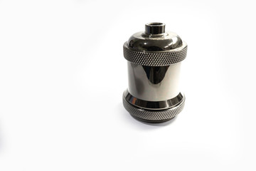 Dark gray metallic E27 lamp holder