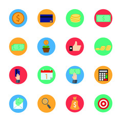 Finance icons set vector design.