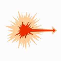 Directional explosion, directional Blasting symbol