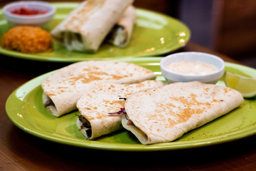 Mexican food - delicious tacos with ground beef