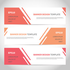 Banners vector design or headers web template with abstract geometric trendy background