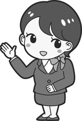 女性　案内　係　ホテル　CA ガイド　客室乗務員　誘導　アテンド　説明　解説　旅行　爽やか　全身