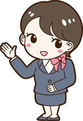 女性　案内　係　ホテル　CA ガイド　客室乗務員　誘導　アテンド　説明　解説　旅行　爽やか　全身