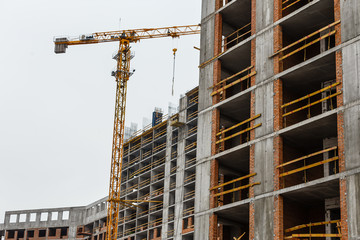 facade window installation construction site