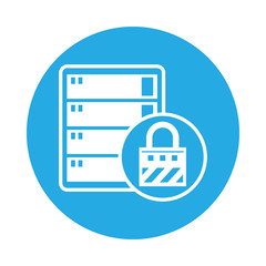 data server tower isolated icon