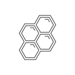 Honeycombs vector line icon on white background. Honeycombs icon symbol for mobile concept. And web apps design. EPS 10