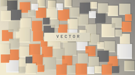 abstract vector background. square shape overlap. 3D design