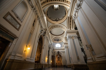 Fototapeta premium Zaragoza November 29, 2019, interior of the basilica del Pilar