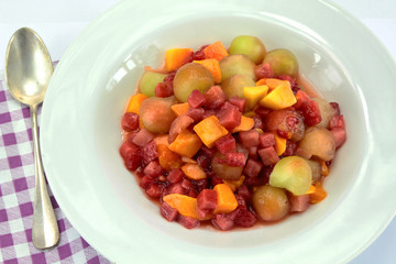 fruit salad on a plate