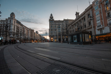 Fototapeta na wymiar Zaragoza November 29, 2019, Coso street in Zaragoza