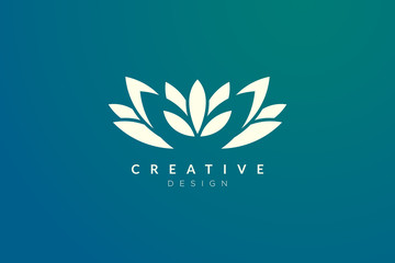 Minimalist flower vector design. It is suitable for spas, hotels, beauty, health, fashion, cosmetics, boutiques, salons, yoga, therapy, and others.