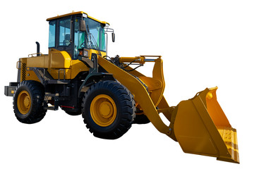 Front loader. Isolated on white.