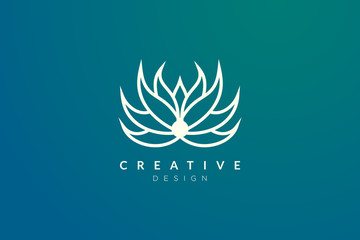 Minimalist flower vector design. It is suitable for spas, hotels, beauty, health, fashion, cosmetics, boutiques, salons, yoga, therapy, and others.