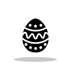 Easter holiday egg icon in trendy flat style. Festive traditional symbol for your web site design, logo, app, UI Vector EPS 10. 
