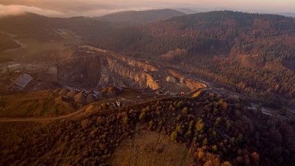 Mining in western Germany air view
