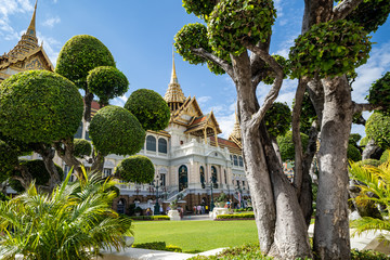 Bangkok, Thailand - Grand Palace is a complex of buildings and official residence of the Kings of Siam. Pictured is Phra Thinang Chakri Maha Prasat building