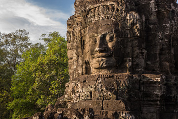 Stone Face of Bayon Temple