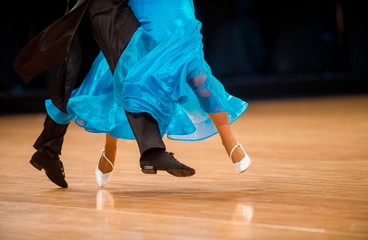 Woman and man dancer latino international dancing