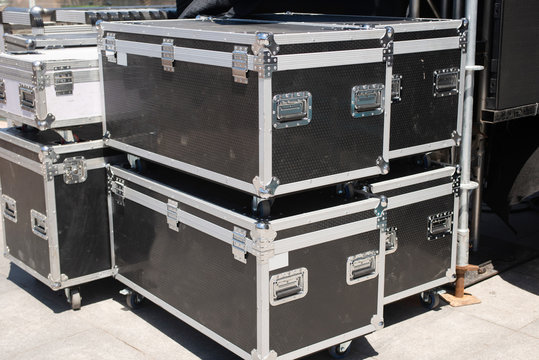 Lighting Equipment Box Behind The Stage.