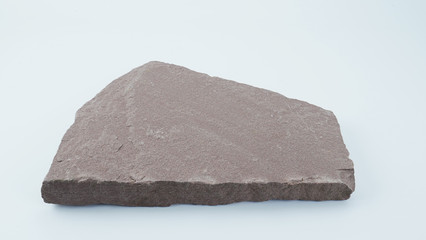 Rock isolated on White background, for product display, construction work, decorate large buildings, Blank for mockup design..