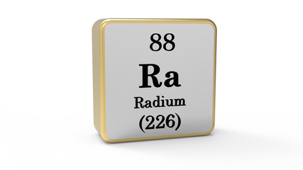 3d Radium Element Sign. Stock image	