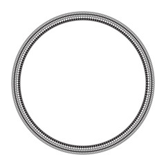 Round frame vector ornament. Vintage style decoration border. Retro design classic decor.