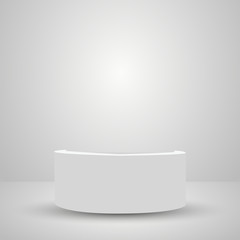 Abstract simple realistic pedestal template. Squarepodium for product presentation. Vector illustration.