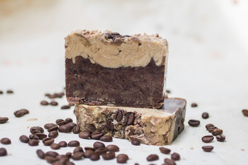 Bars of natural handmade soap