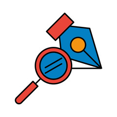 search magnifying glass isolated icon
