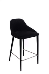 high black bar stool isolated on white background