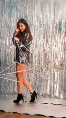 Naklejka premium beautiful sexy girl, NEW YEAR