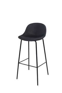 high black bar stool isolated on white background