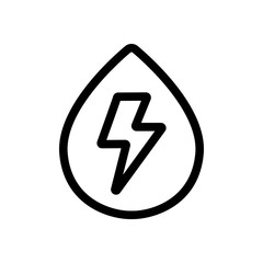 Energy fluid icon vector. Thin line sign. Isolated contour symbol illustration