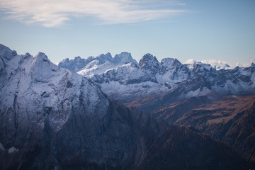 Fototapeta na wymiar Marmolada the Queen of the Dolomites Mountains
