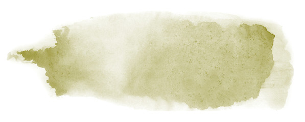 Fototapeta premium Abstract watercolor background hand-drawn on paper. Volumetric smoke elements. Yellow-Gray color. For design, web, card, text, decoration, surfaces.