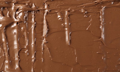 Cream chocolate spread surface, background and texture