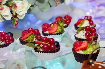Small cupcakes on the table