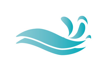 Fototapeta na wymiar water wave icon. water drop sign. vector illustration elements