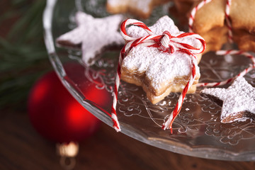 Close up of gingerbread cookies