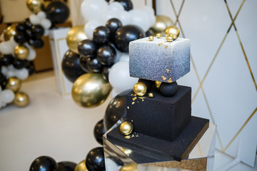 Beautiful big cake on a festive day