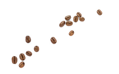 Coffee beans. Isolated on a white background.