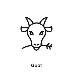 Goat icon vector. Goat head icon vector symbol illustration. Modern simple vector icon for your design. Goat head icon vector	