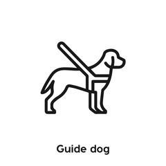 guide dog icon vector. guide dog icon vector symbol illustration. Modern simple vector icon for your design. guide dog icon vector.	