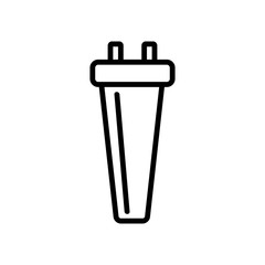 The drinking water filter is an icon vector. Thin line sign. Isolated contour symbol illustration