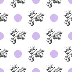 Pattern texture modern plant leaf botanical sketch art  berries social media instagram modern 