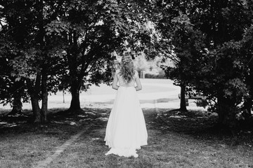 bride wearing wedding dress